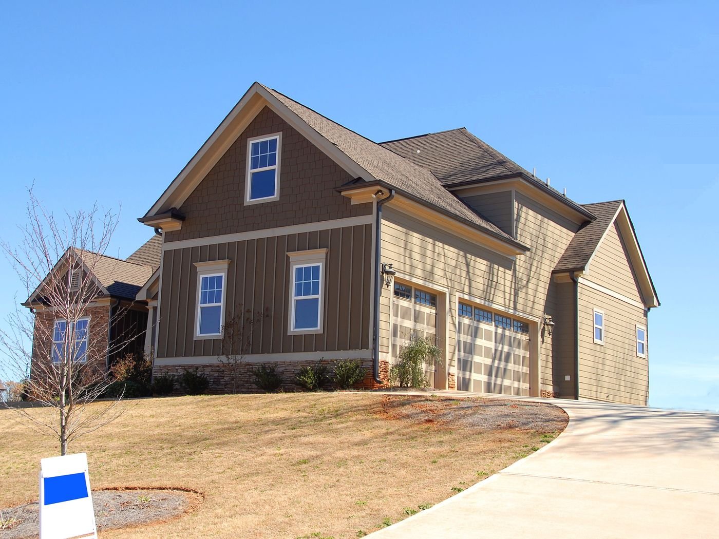 Completed residential roof replacement project on a home in Austin, Texas
