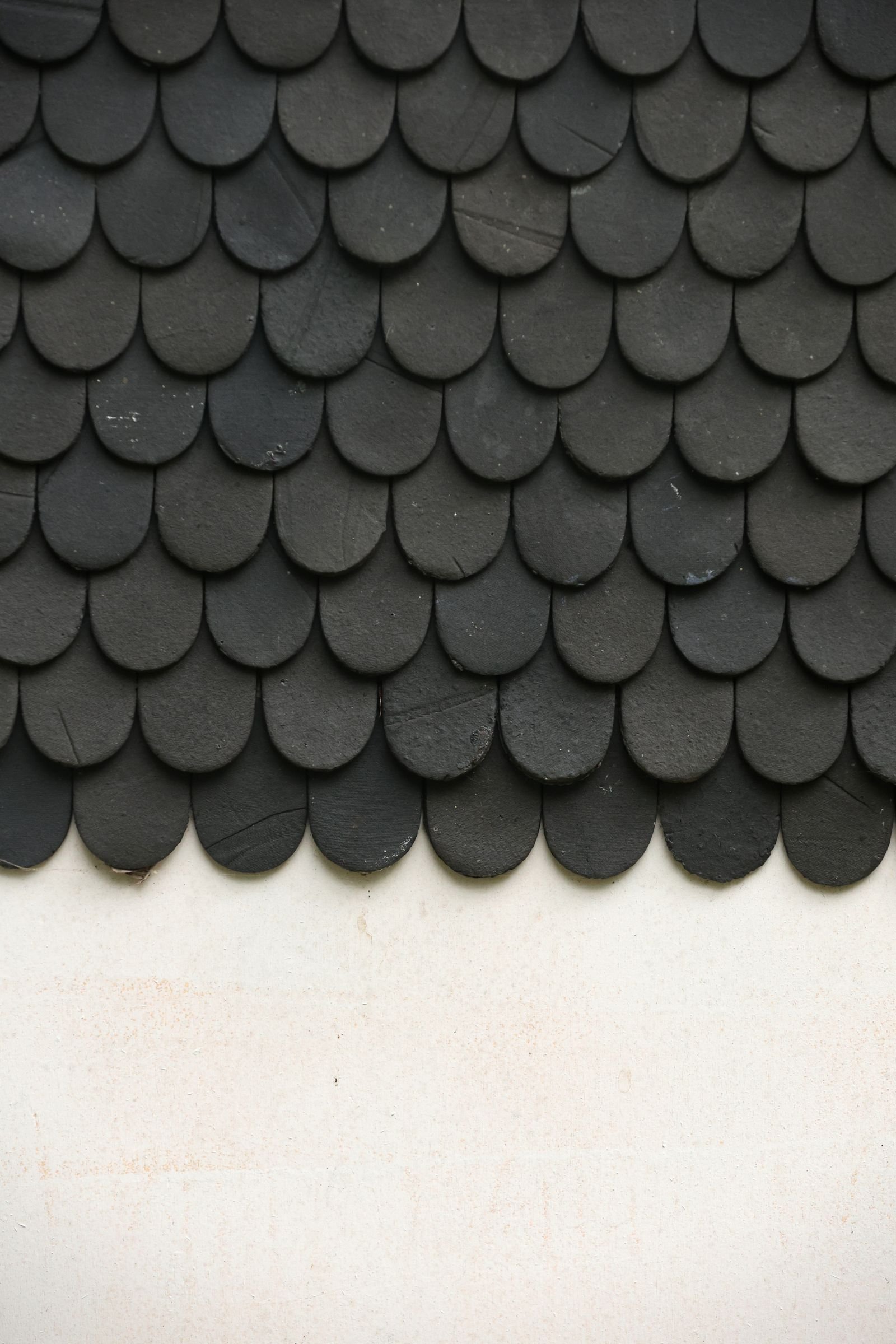 Close-up detail of premium architectural shingle material and flashing